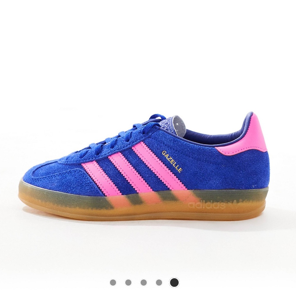 Adidas blue and pink gazelle
